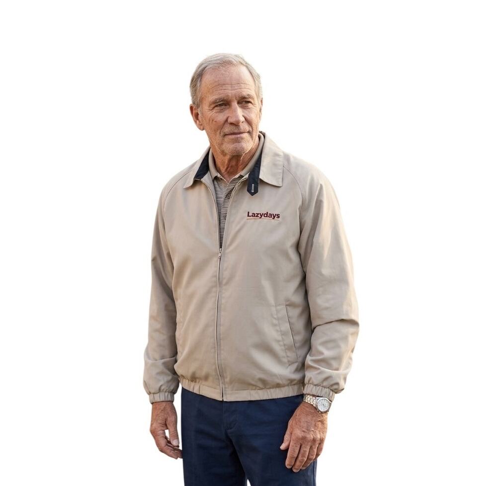 Harriton windbreaker jacket embroidered Lazydays RV logo Size XL